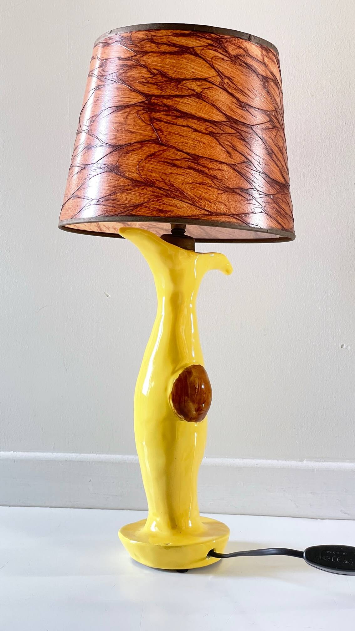Vintage signed art ceramic lamp