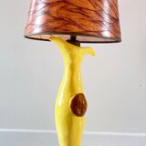 Vintage signed art ceramic lamp