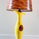 Vintage signed art ceramic lamp
