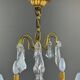 Lustre en cristal et bronze doré, début XXe siècle
