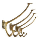 Set of 4 Adolf Loos brass art nouveau wall hooks, Vienna, Austria ca. 1910