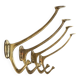 Set of 4 Adolf Loos brass art nouveau wall hooks, Vienna, Austria ca. 1910
