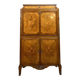 Louis XV style secretary in precious wood marquetry with floral decorations