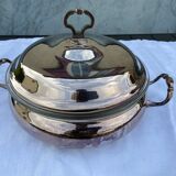 Silver-plated metal vegetable tureen