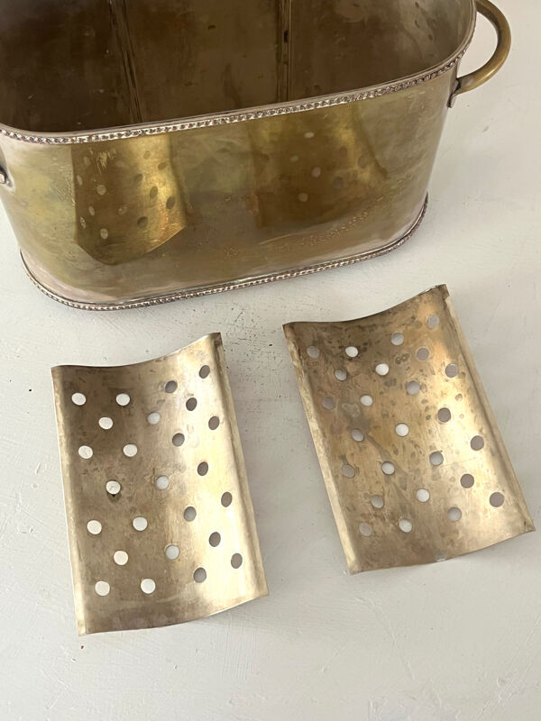 Seau à champagne de style Sheffield pour plusieurs bouteilles en métal argenté
