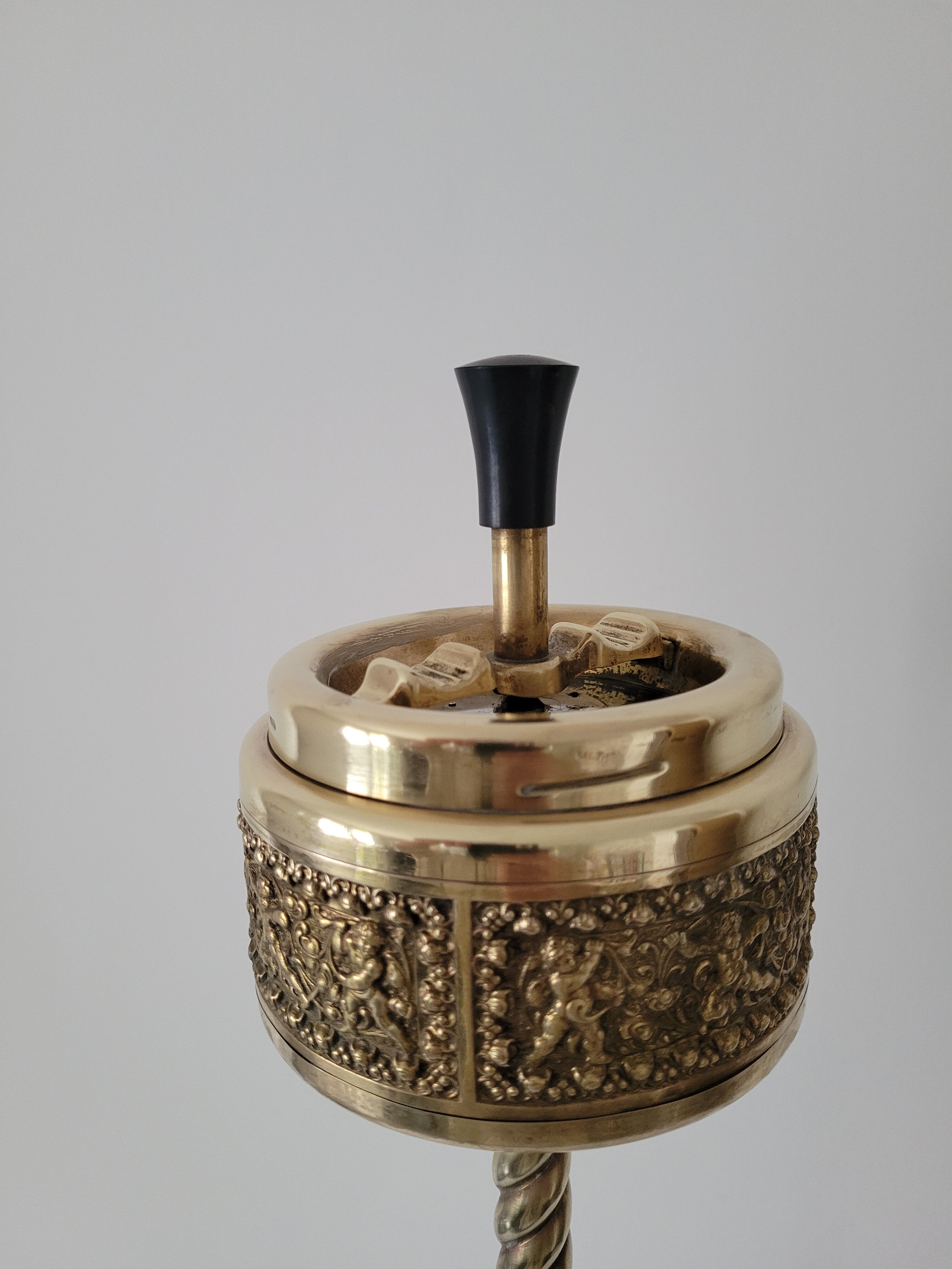 Brass standing ashtray