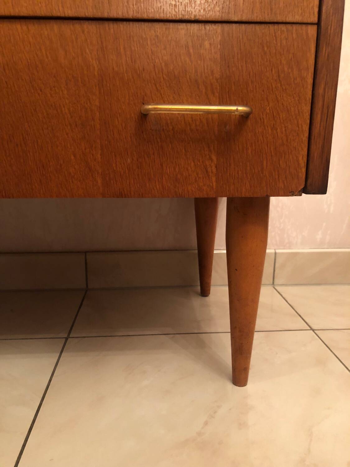 Scandinavian wooden chest of drawers from the 1960s