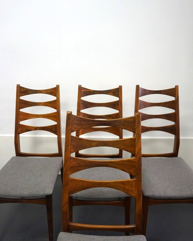 Ensemble de 4 chaises danoises années 60