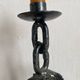 Wrought iron candlestick, chain candlestick from the 60s-70s.