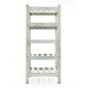 White 5 storey wooden shelf
