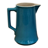 Vintage blue ceramic pitcher
