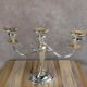 Vintage chandelier in silver-plated metal