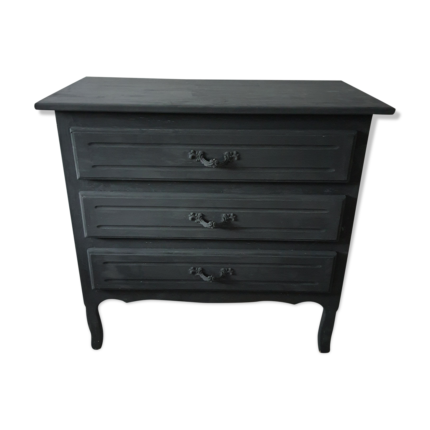 Chest of drawers dark gray limed spirit