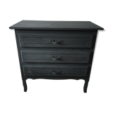 Commode esprit chaulé gris foncé