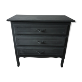Commode esprit chaulé gris foncé