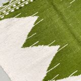 Kilim Moroccan Berber ecru with green patterns 172x103cm
