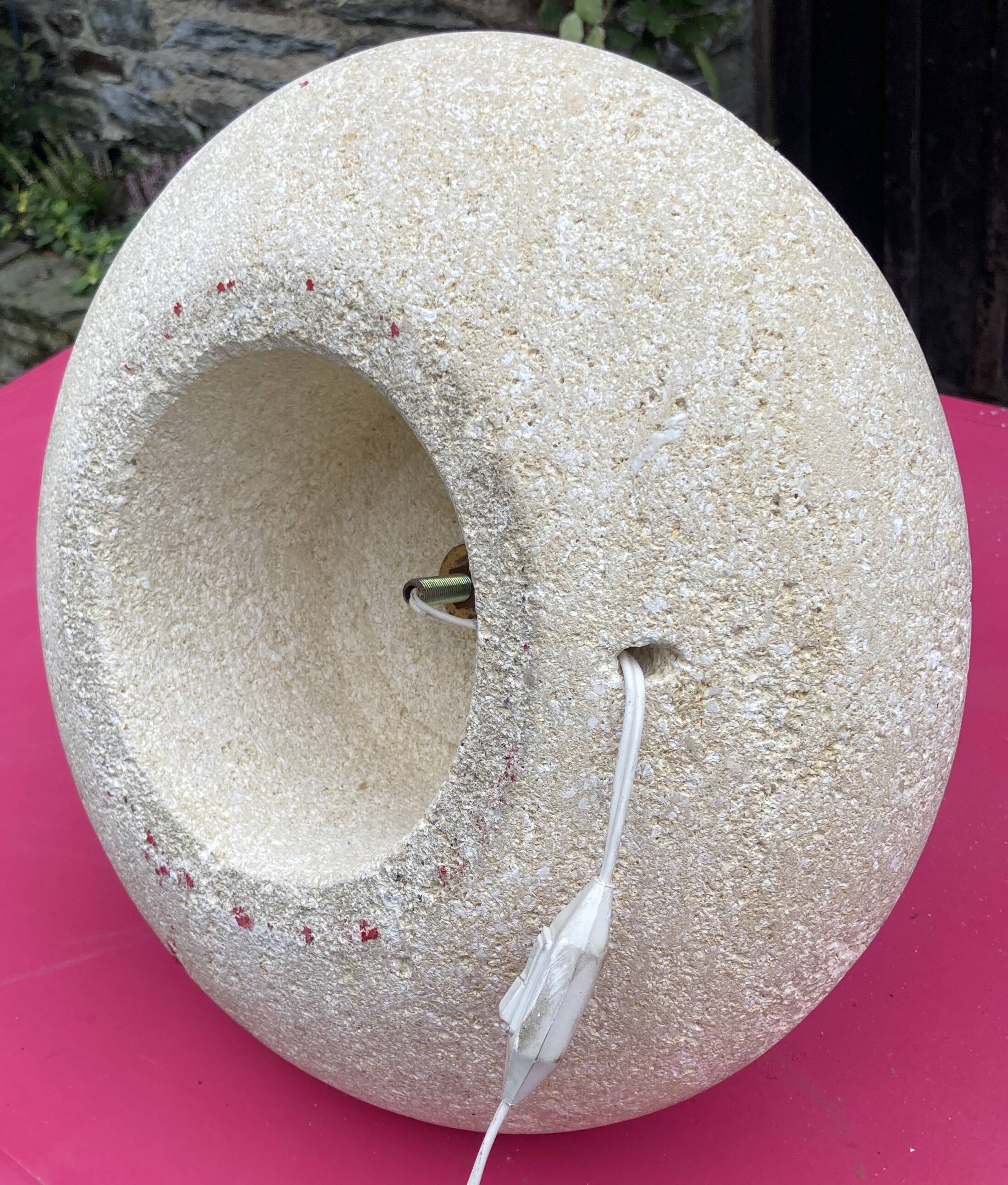 Stone lamp, dlg by albert tormos, arsène galisson, size xxl, approximately 20 kg