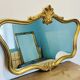 Vintage gold baroque mirror – 107 × 83 cm – authentic