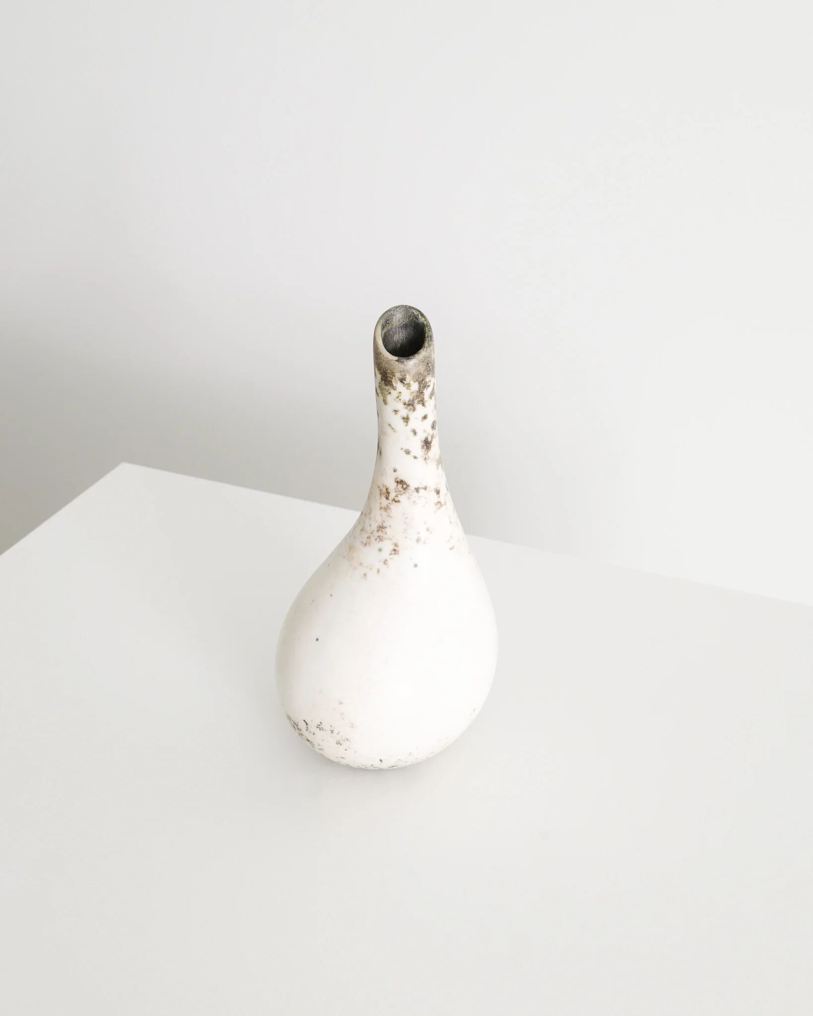 Swedish Mid Century White Vase by Hans Hedberg, 1950s