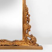 Wood-carved 20th century Louis XV style console mirror, France ca. 1970