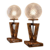 Pair of Art Deco lamps, Poland, 1950s.