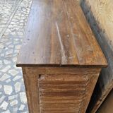 Ancien comptoir de boutiquier en teck birman
