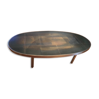 Coffee table signed Vallauris Jacques Lignier