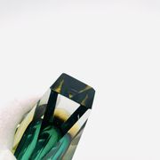 Flavio Poli vase for Seguso - Sommerso - Murano Green & Amber - 1960