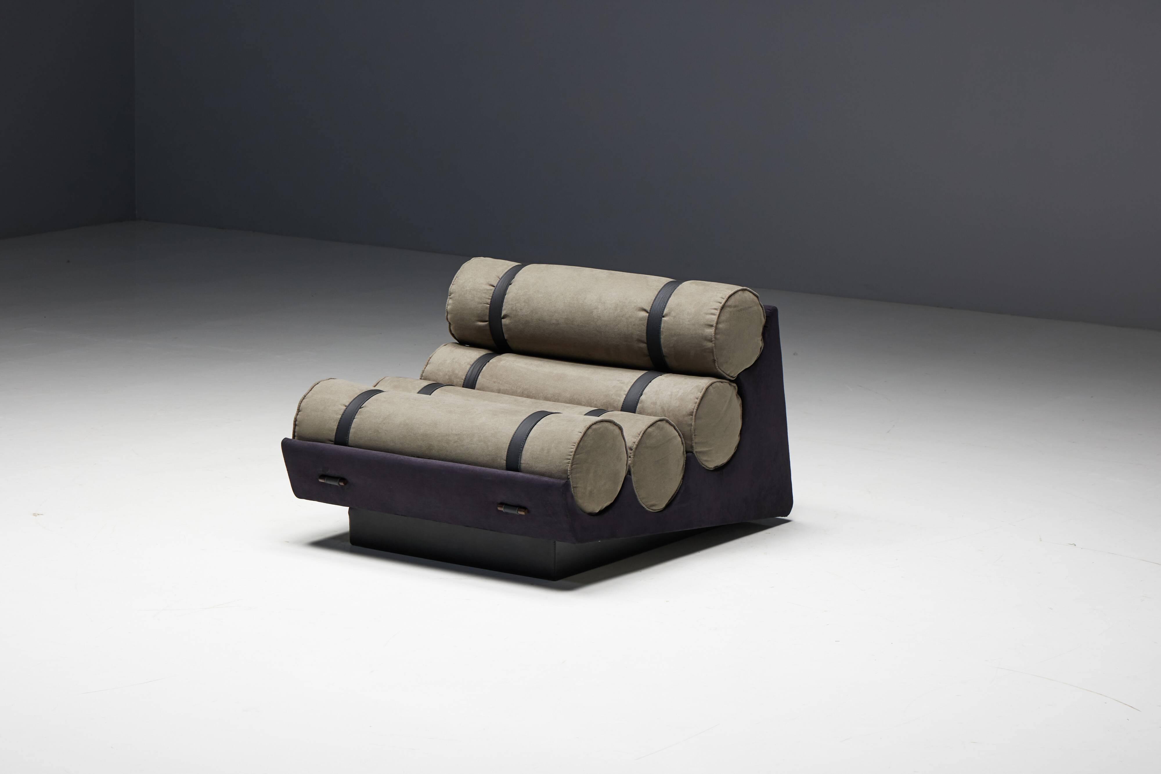 Mid-Century Cylindrical Lounge Chair, Brazil, 1970s