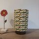 Vintage bedside lamp | psychedelic printed lampshade