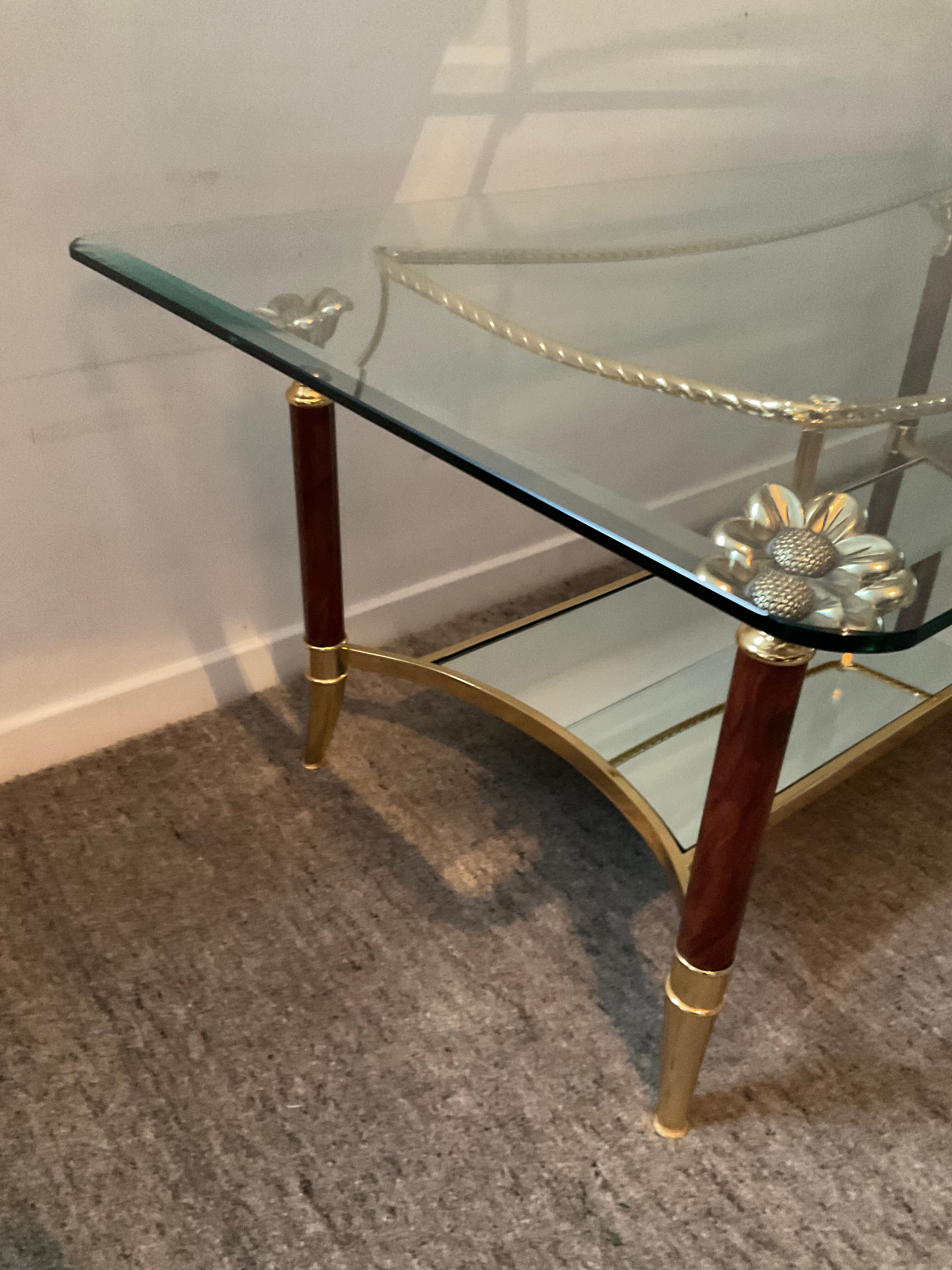Italian coffee table Hollywood Regency style of the 70s