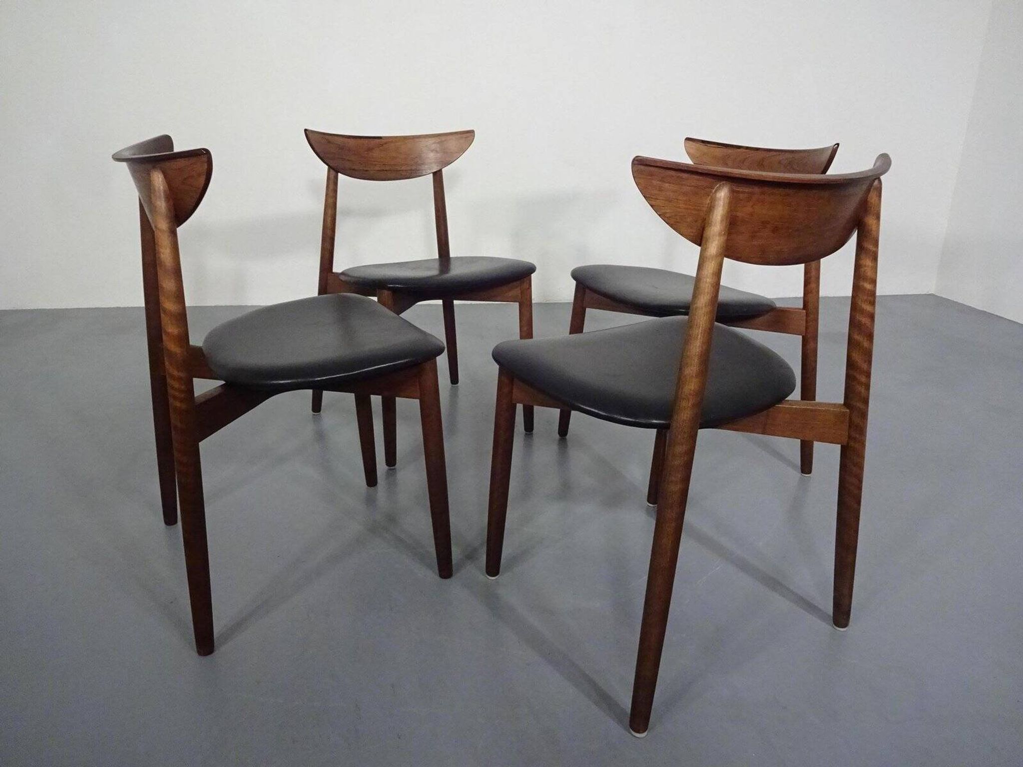 Rosewood dining chairs by Harry Østergaard for Randers Møbelfabrik, Denmark, 1960s, set of 4.