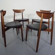 Rosewood dining chairs by Harry Østergaard for Randers Møbelfabrik, Denmark, 1960s, set of 4.