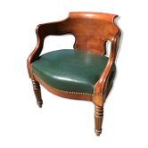 Louis Philippe leather period office chair
