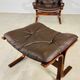 Vintage norwegian leather seista chair & ottoman by ingmar relling