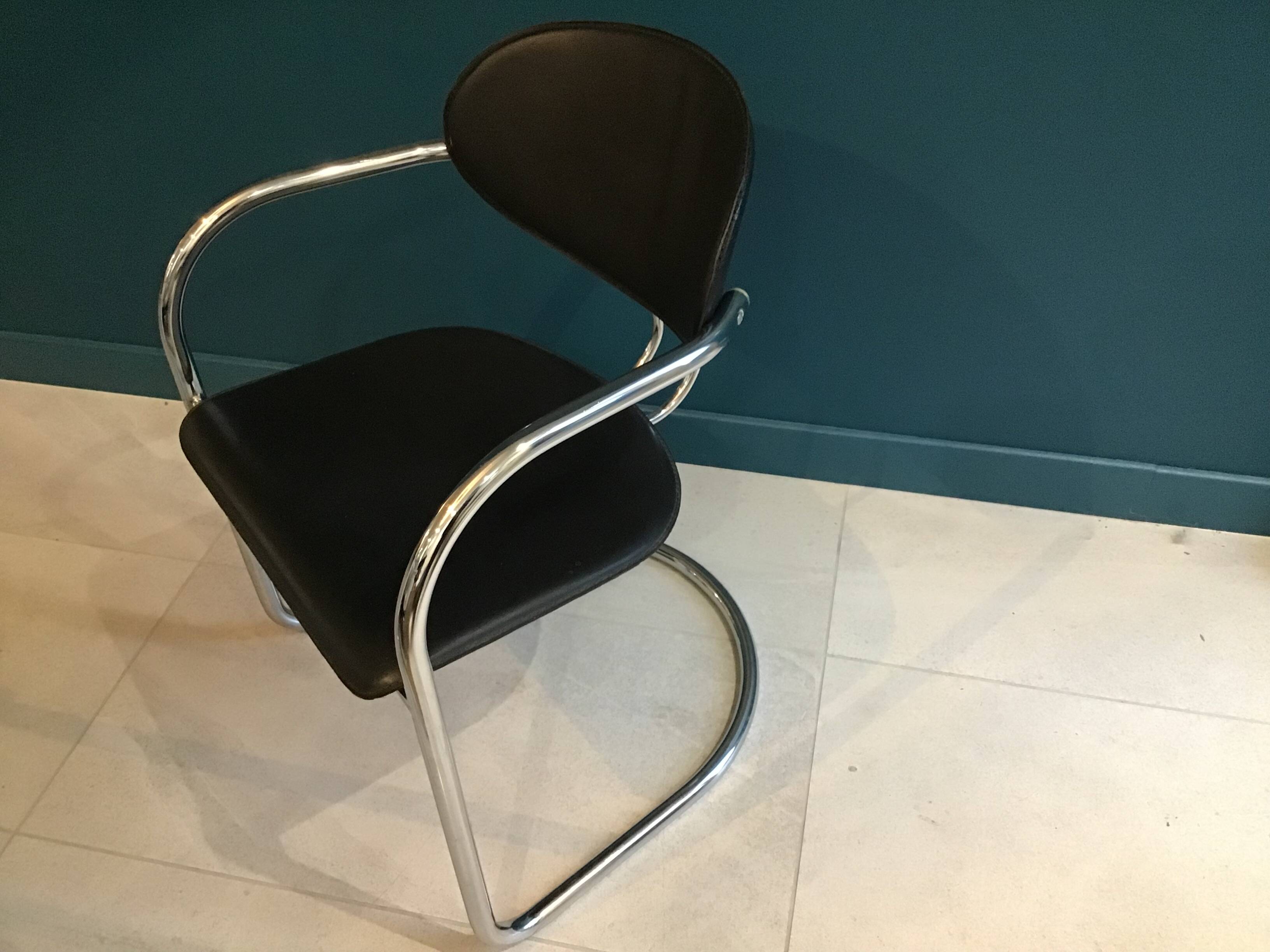 Chrome metal chair