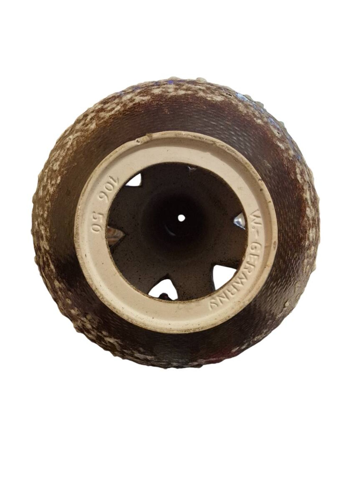 Pied de lampe brutaliste, fat lava 1970