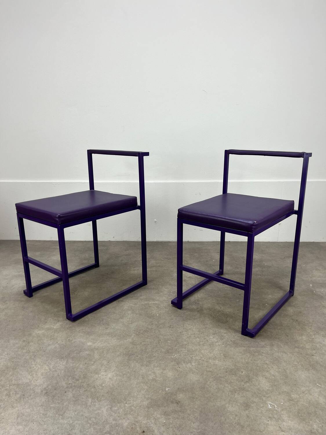2 postmodern design chairs, 80s