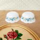 Duo of arcopal cups myosotis Veronica vintage patterns