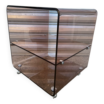 Bout de canapé meuble d’appoint Plexiglas Michel Dumas