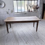 Solid oak farmhouse table with extensions (190-280cm) 1950