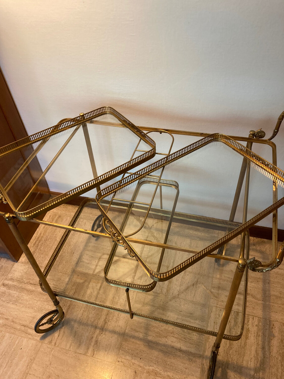 Neoclassical bar cart from the 1950s
