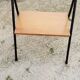 Pair of bedside tables from the 60s in gilded oak and tubes stamped Descher