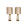 Midcentury table lamps Orrefors teak and glass Sweden