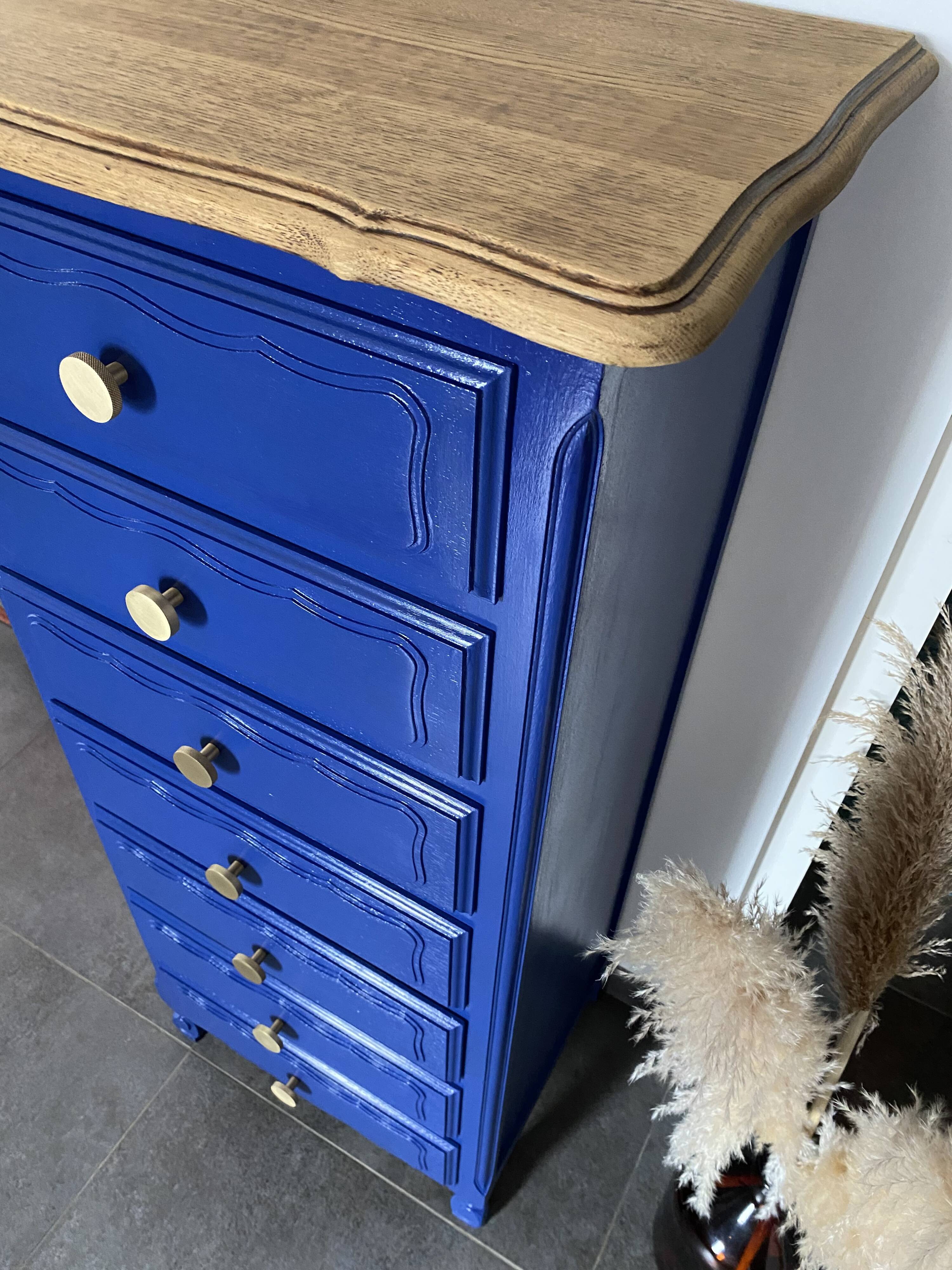 Semainier 7 drawers blue outremer