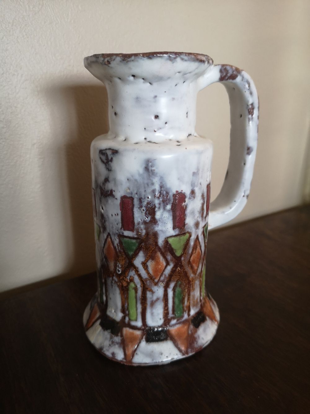 Vase pichet en céramique signé Fernande Kohler Vallauris années 1950-60