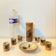 Varnished stamped La Colombe alcohol service from the 1950s/60s.