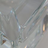 Cube/ Square shaped crystal ashtray Sevres France