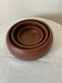 Set of three wooden salad bowls