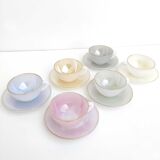 Arcopal coffee set 6 cups Pastel Harlequin